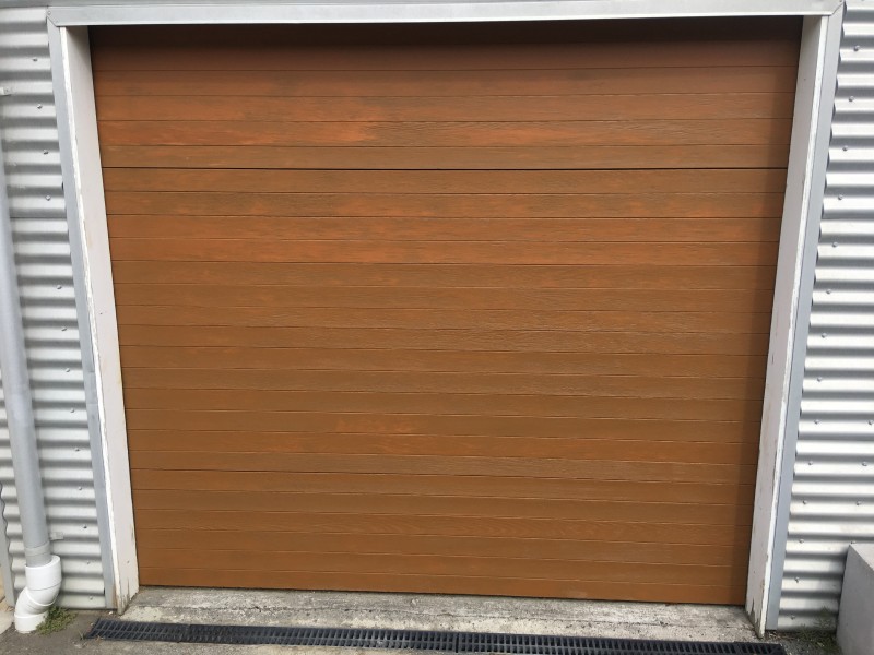 Garage Door Restained painter wellington - VH Painting Services Garagedoor After - VH Painting